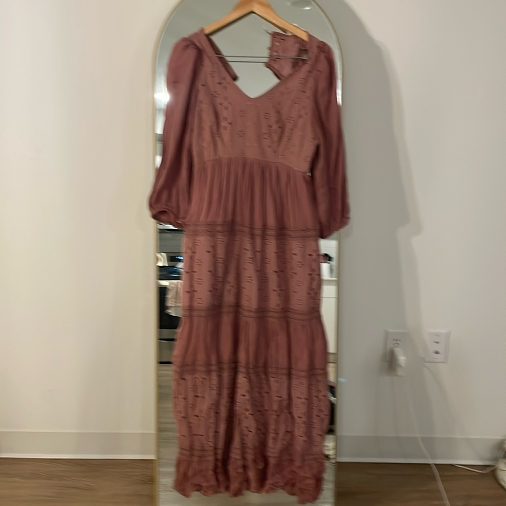 Long sleeve mauve dress large never worn